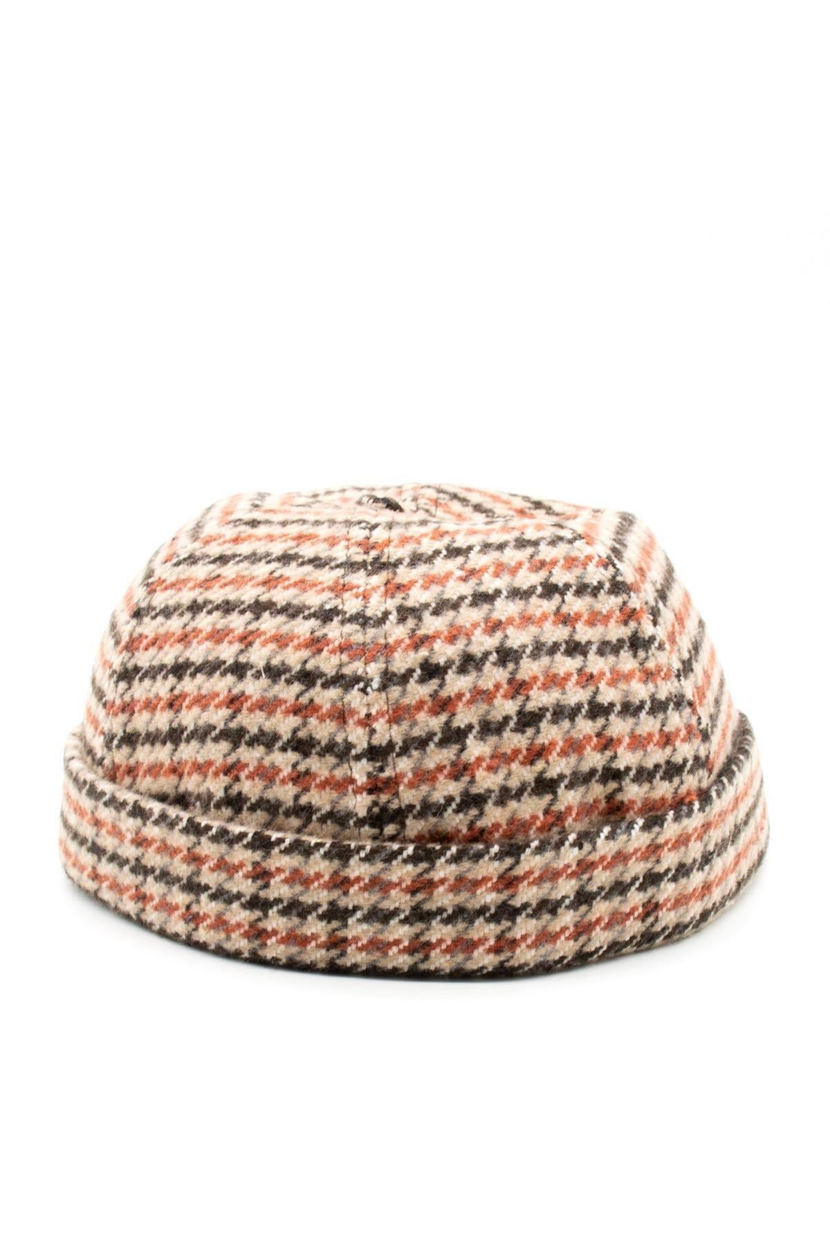 Etnik Desen Kısa Docker Şapka Vintage Cap