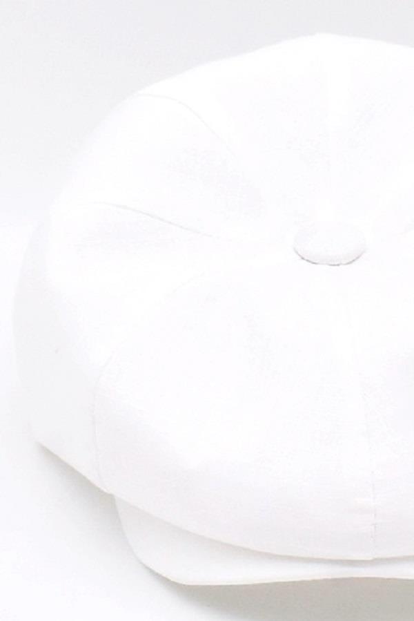English Style London Flat Cap Hat White