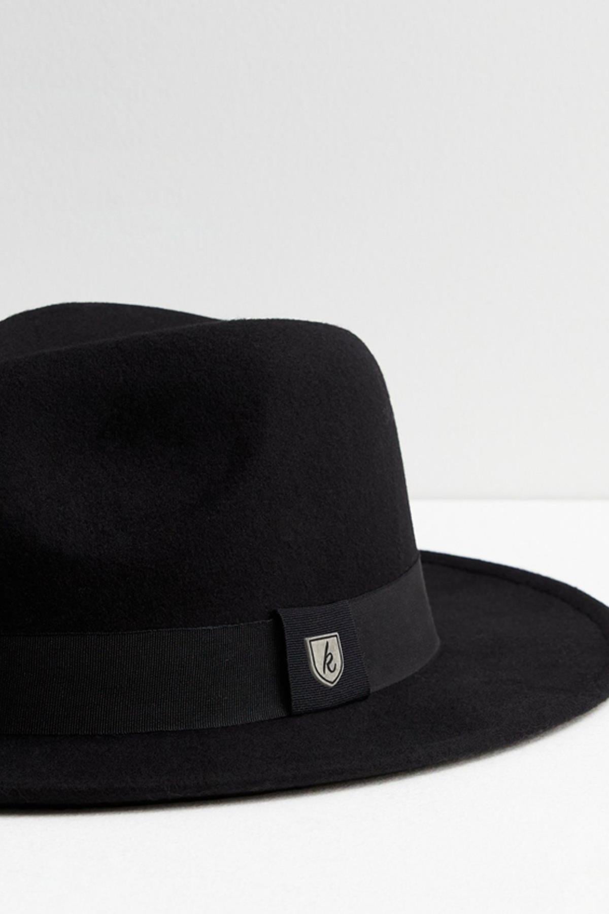 Womens Boater Black Cowboy Panama Fedora Hat