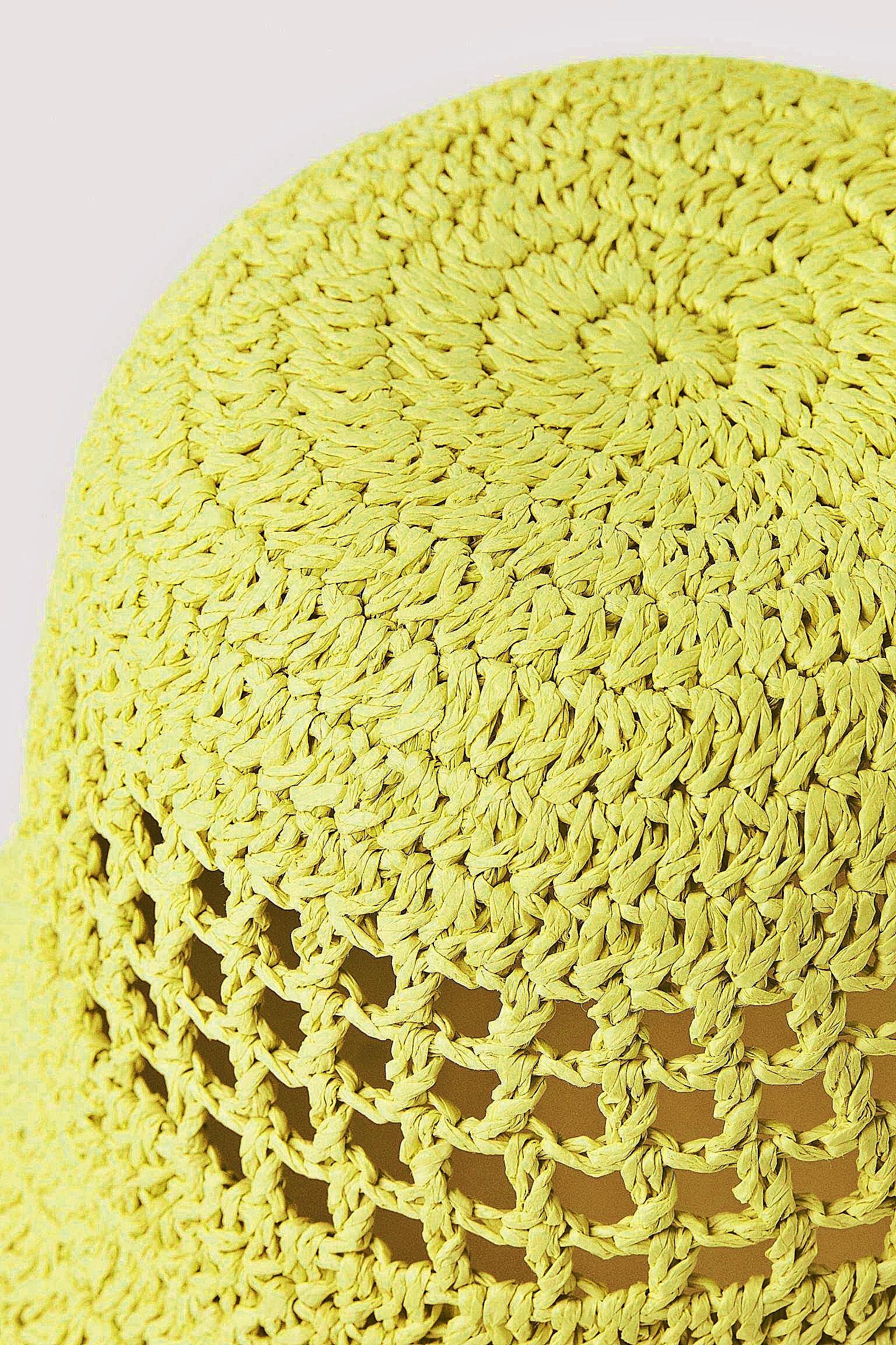 Womens Natural Knit Floppy Straw Hat