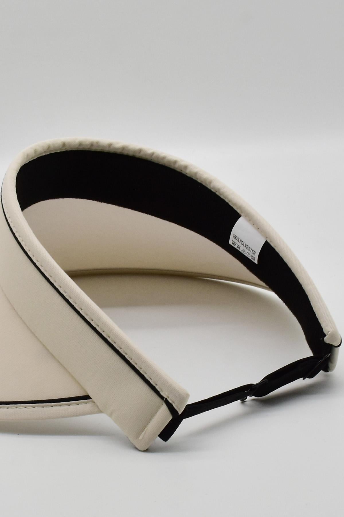 Womens Wide Beige Visor Hat Uv Protect k