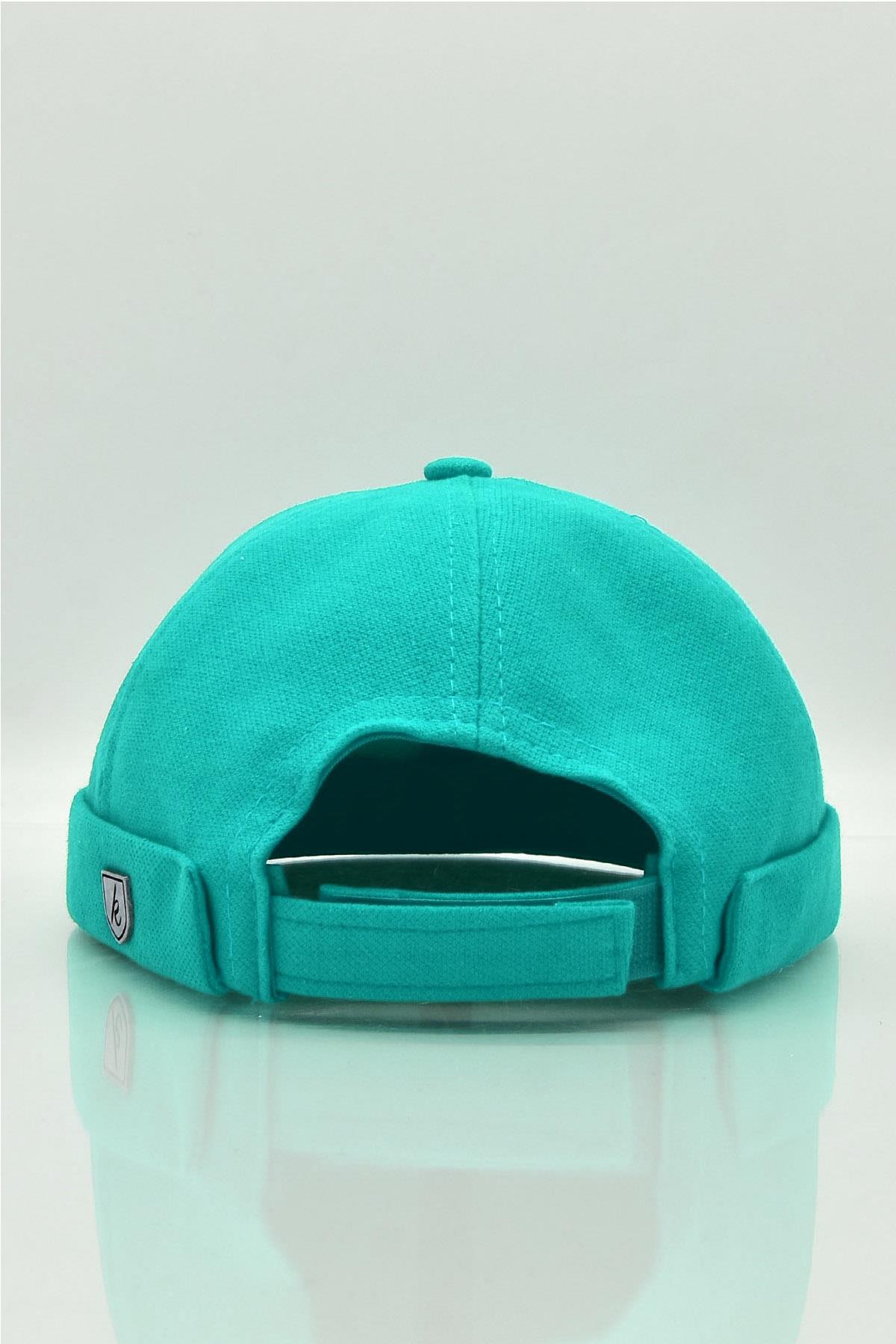 Womens Hipster Folded Cap Blue Docker Hat