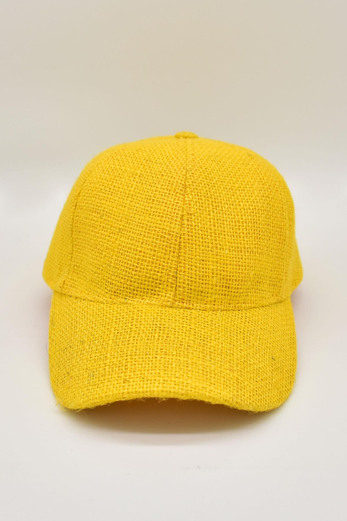 Kadın Jüt Beyzbol Şapka Doğal Hasır Güneş Koruyucu Spor Kep