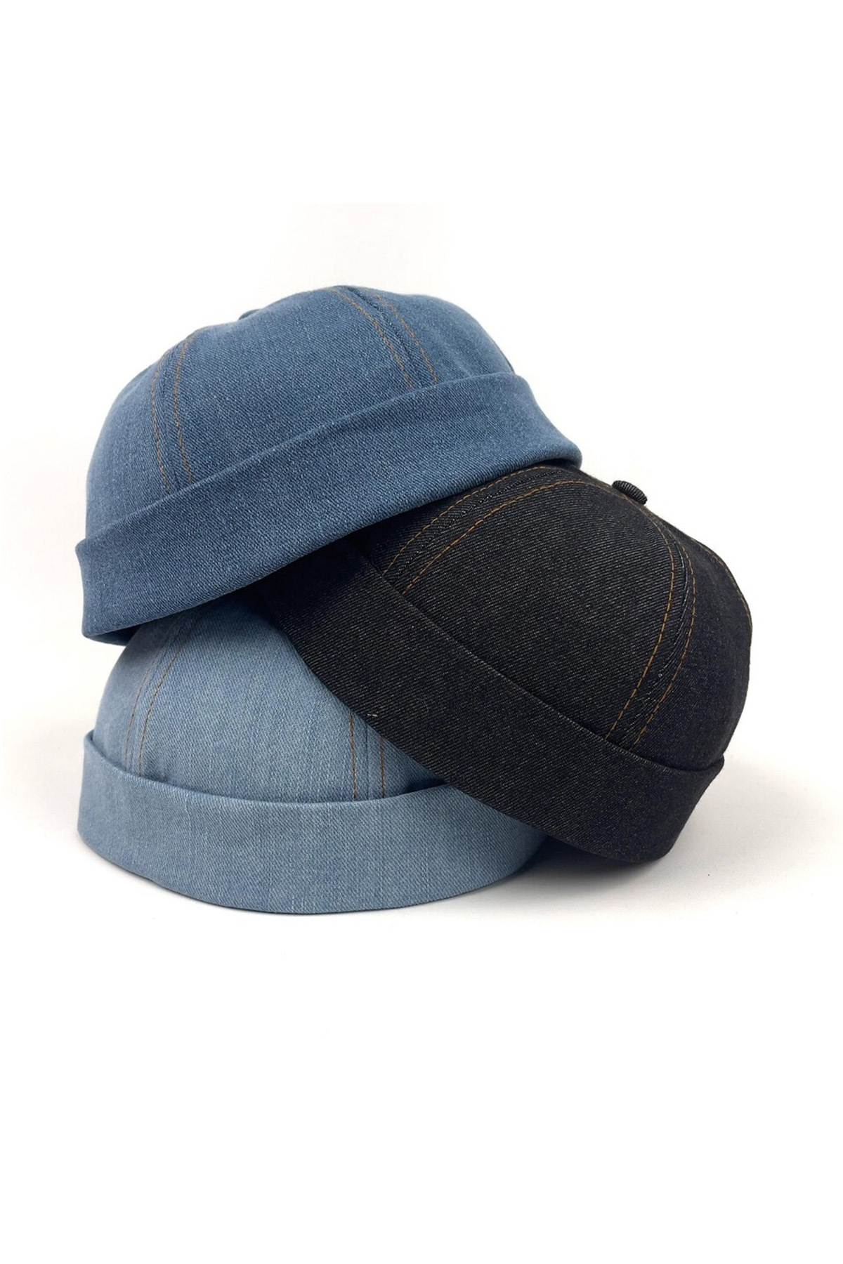 Kadın Kot Şapka Denim Sipersiz Cap