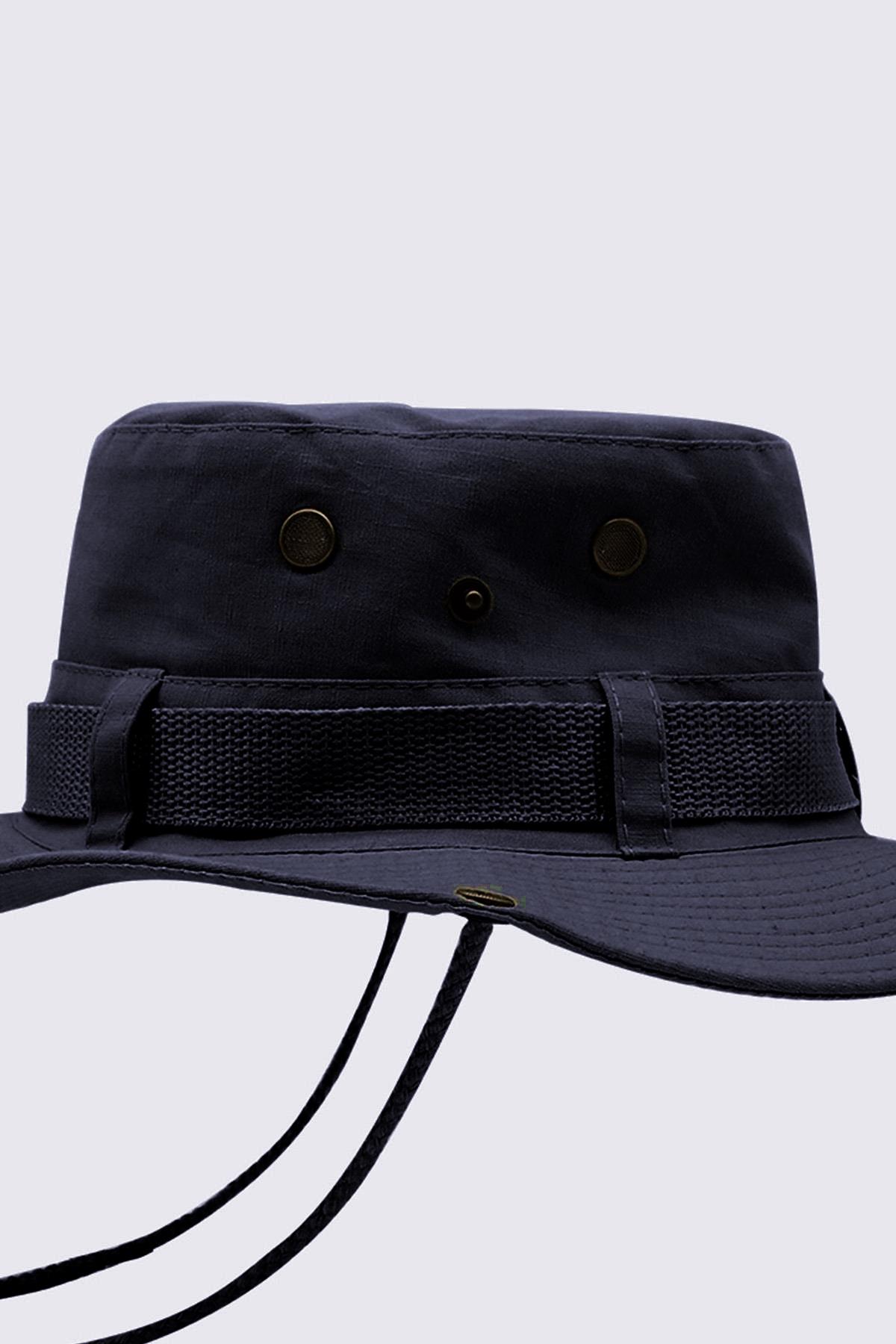Womens Navy Sun Protect Cowboy Safari Hat