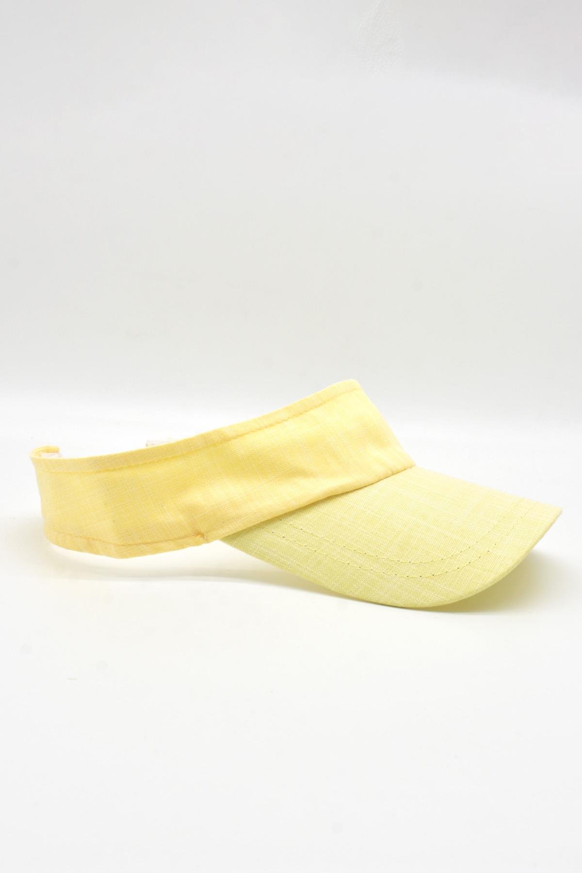 Womens Yellow Cotton Visor Hat