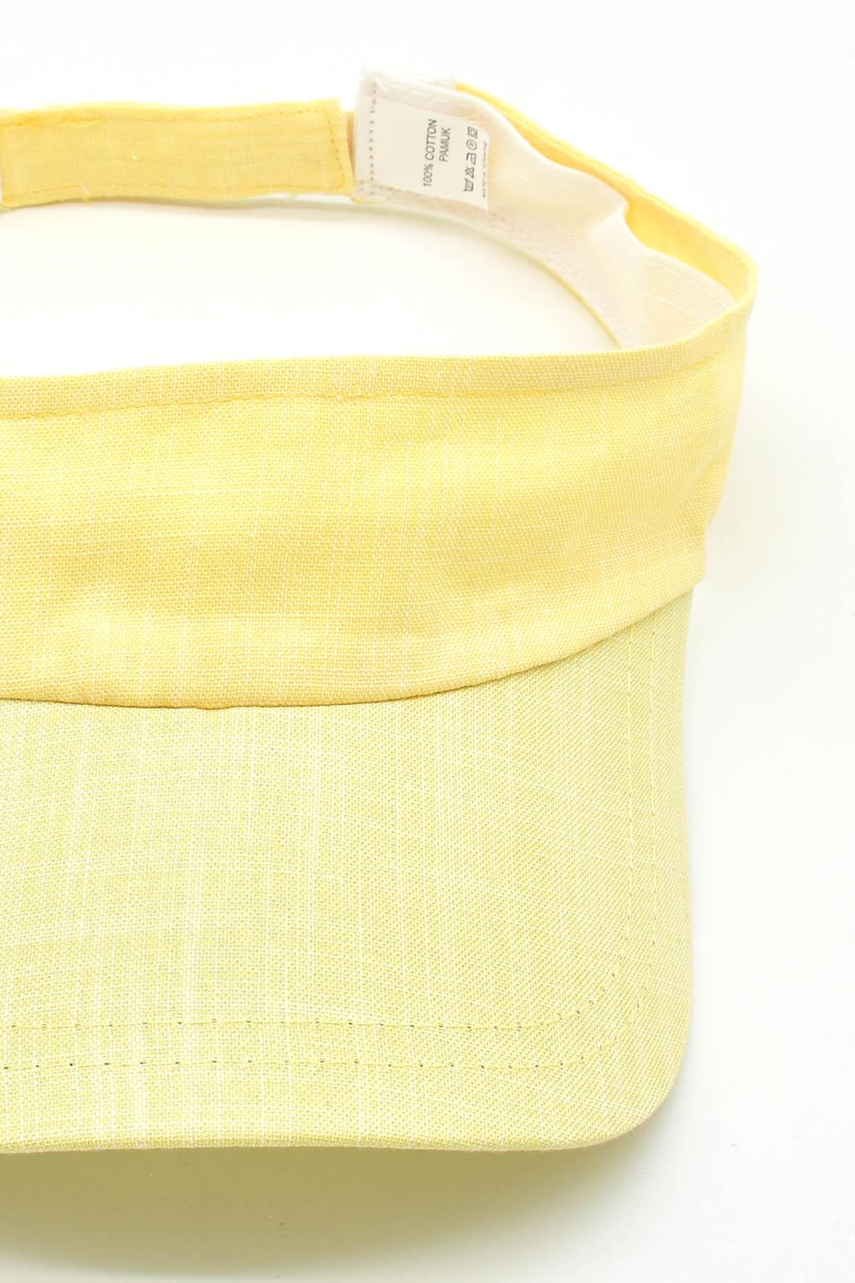 Womens Yellow Cotton Visor Hat