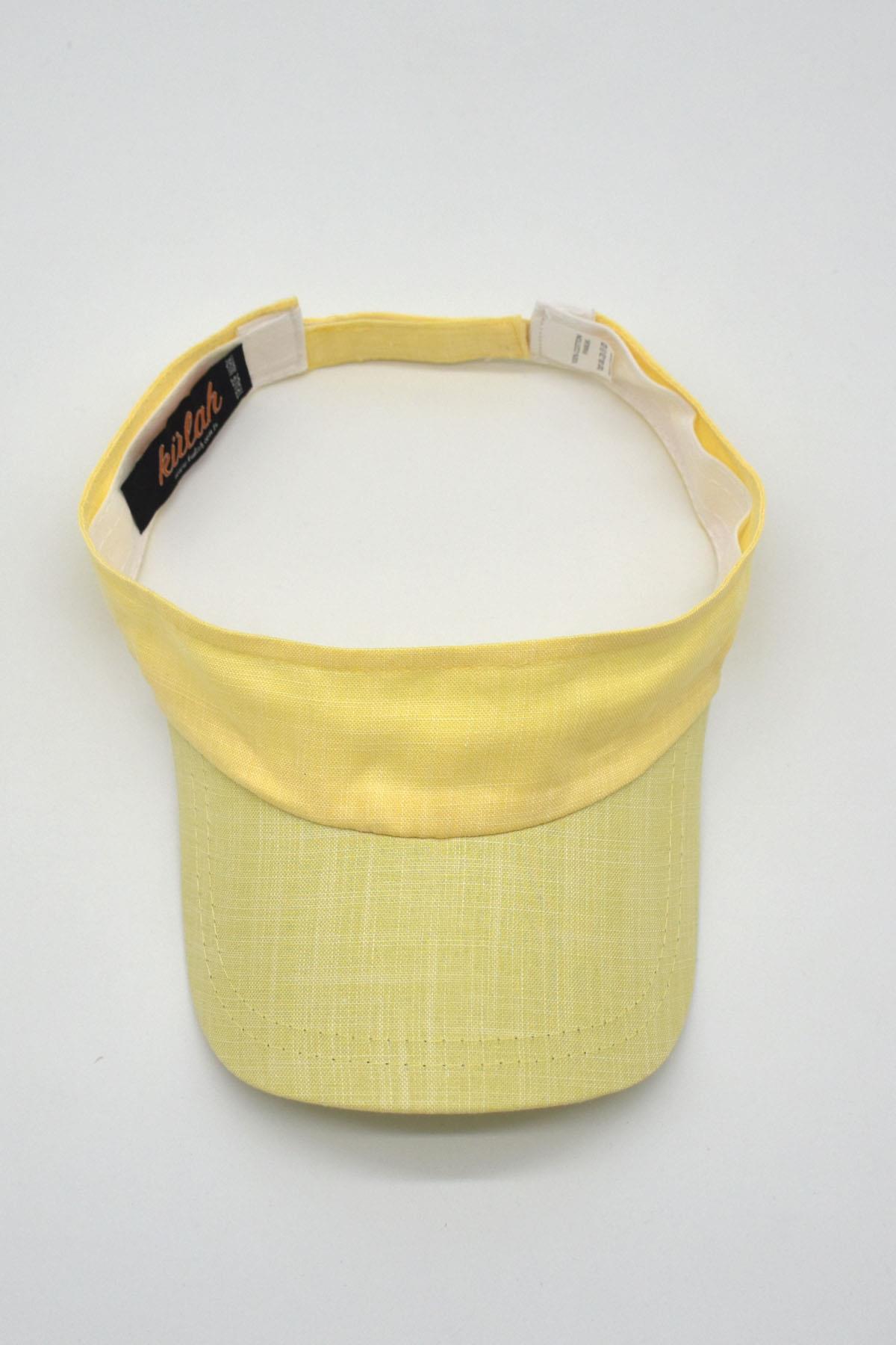 Womens Yellow Cotton Visor Hat
