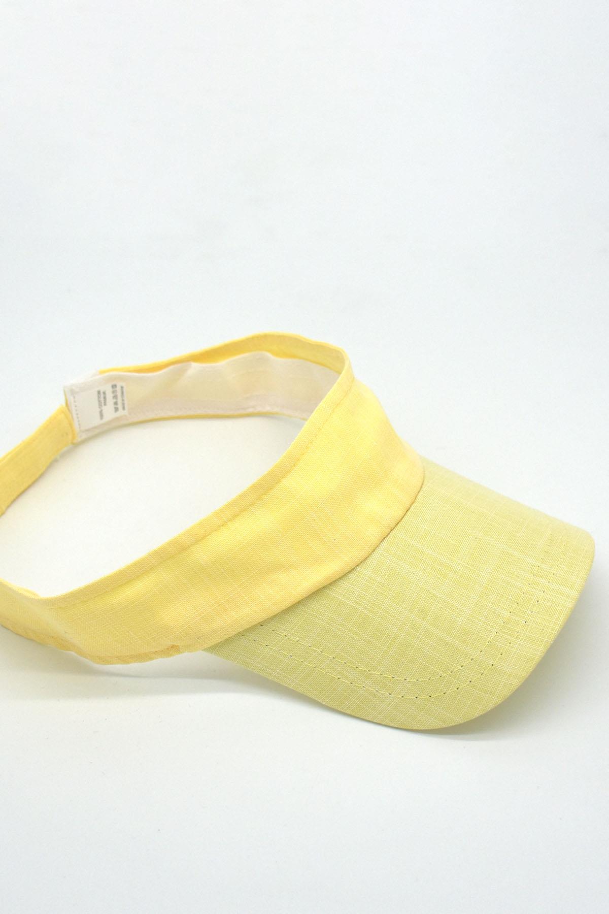 Womens Yellow Cotton Visor Hat