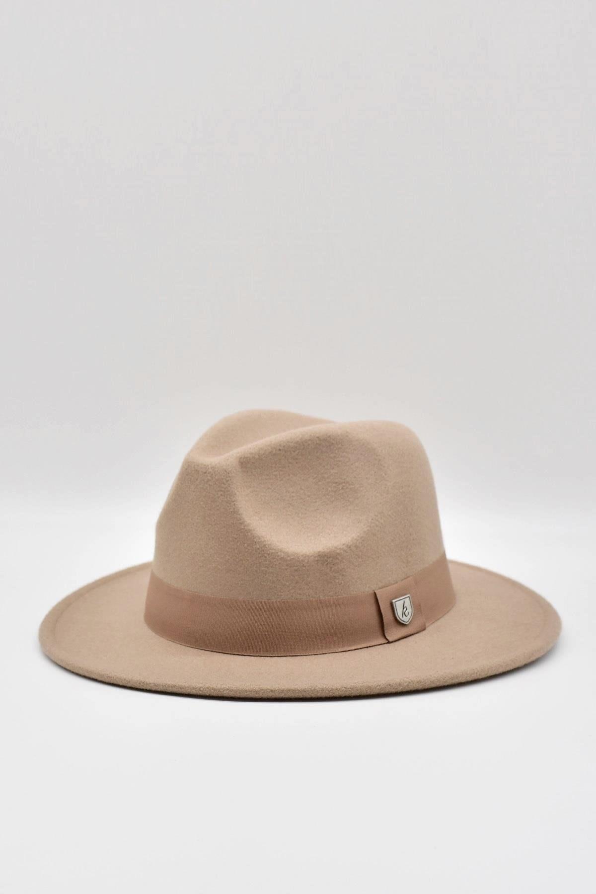 Kadın Taba Şapka Trend Fötr Kovboy Fedora Şapka