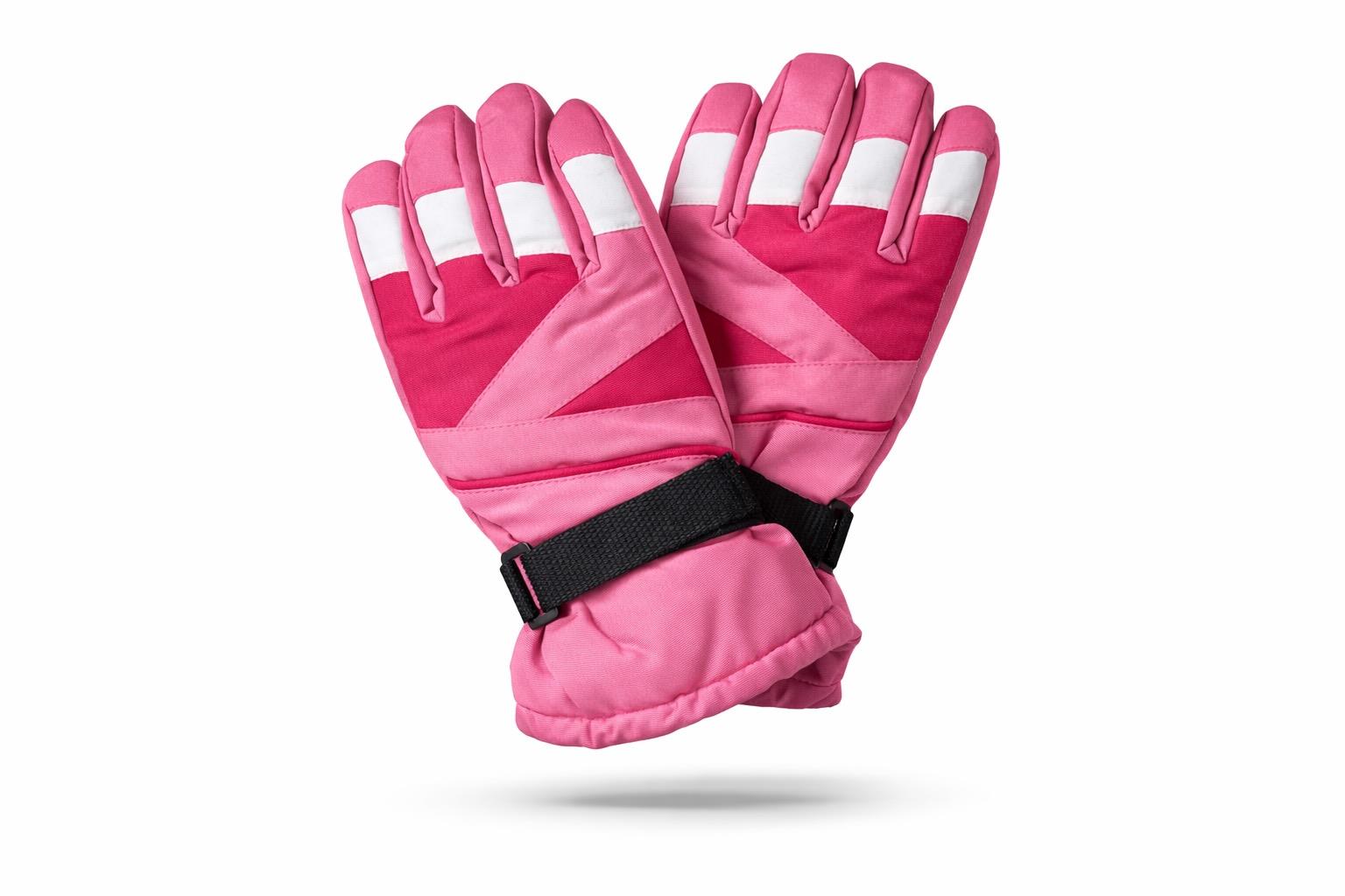 Kız Çocuk Pembe Kayak-Kar Eldiveni – İçi Polar Dolgulu