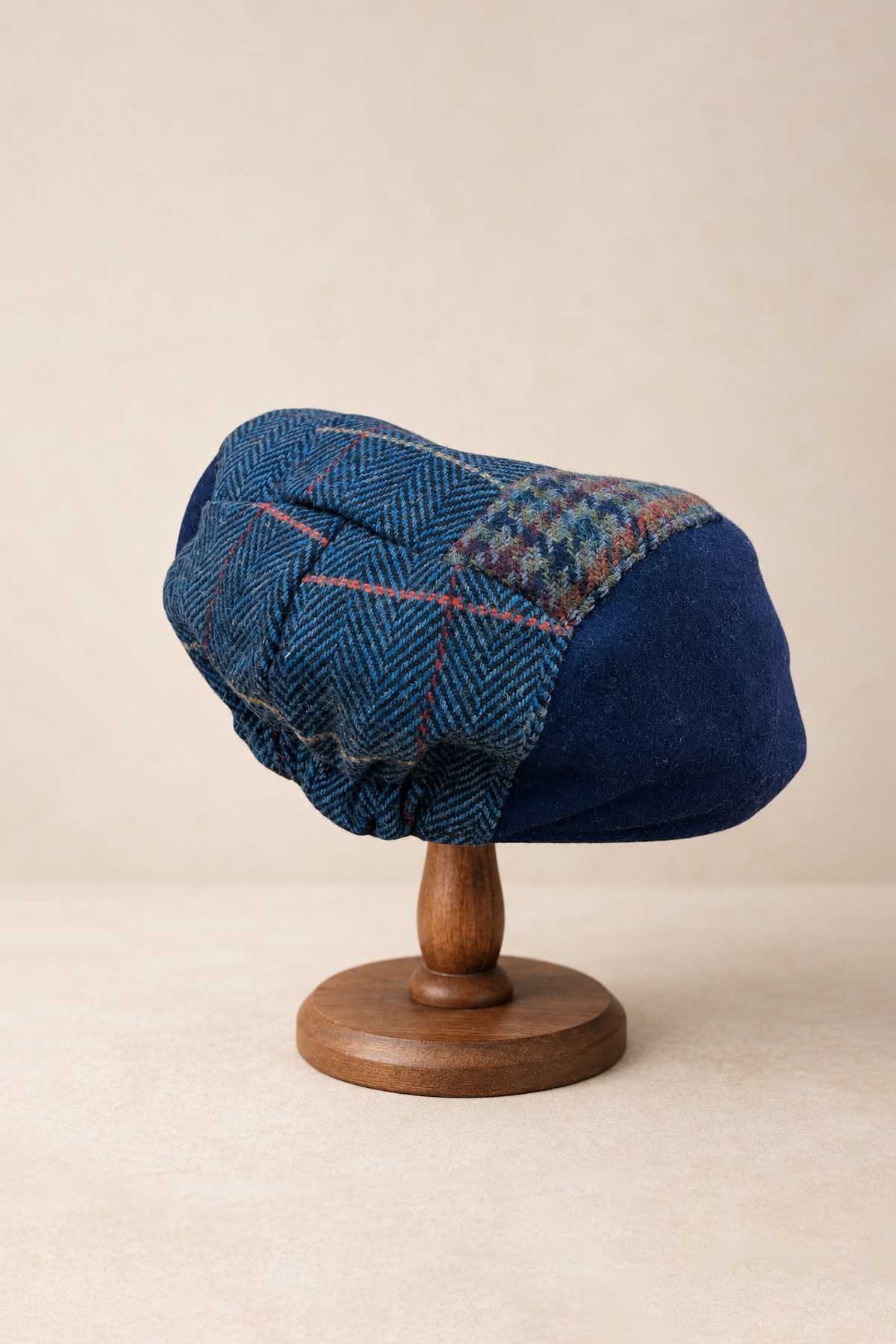 KLH Studio Dept. Deep Navy Flat Cap Kasket