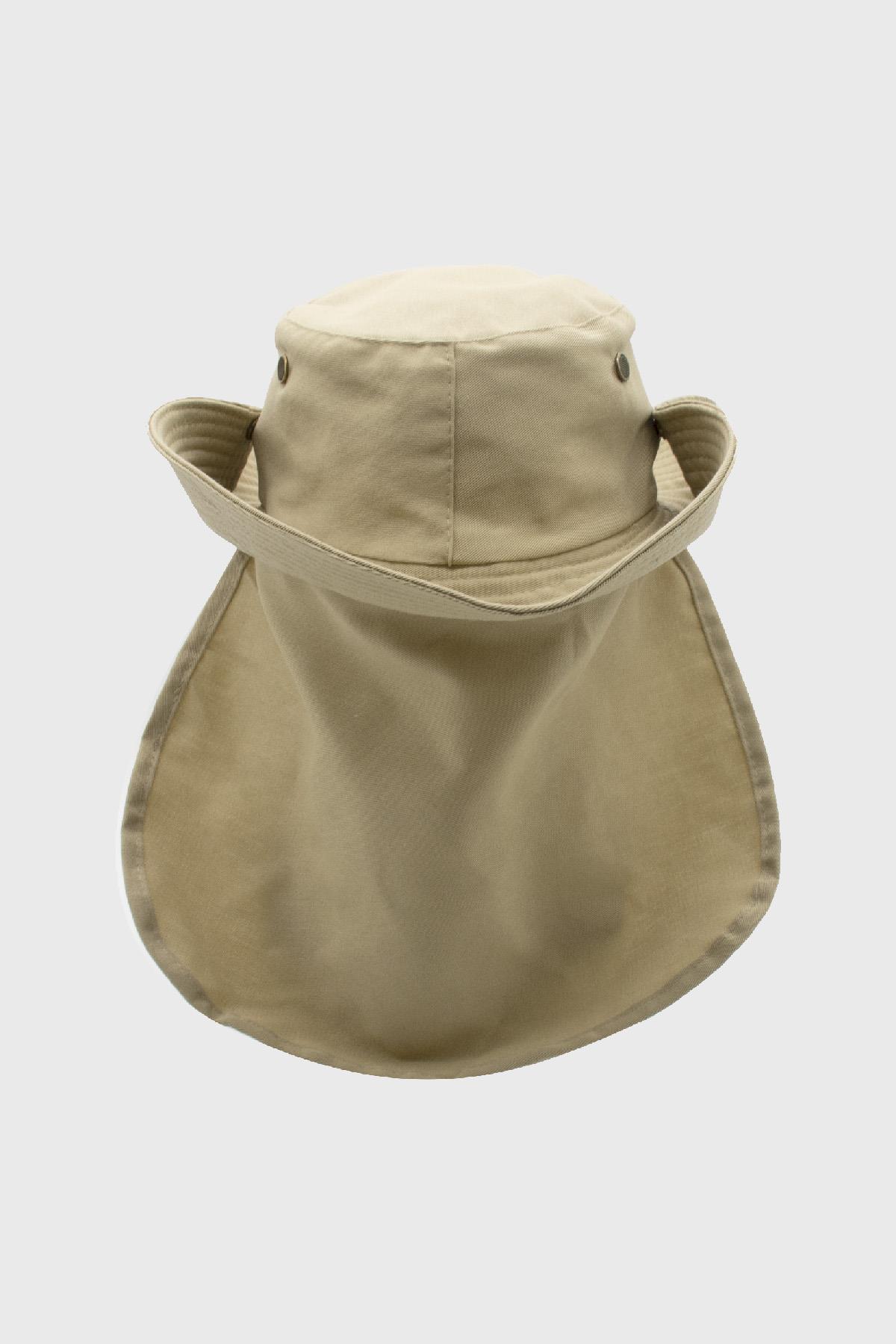 Outdoor Uv Güneş Koruyucu Şapka Camel Lejyoner Safari Şapkası