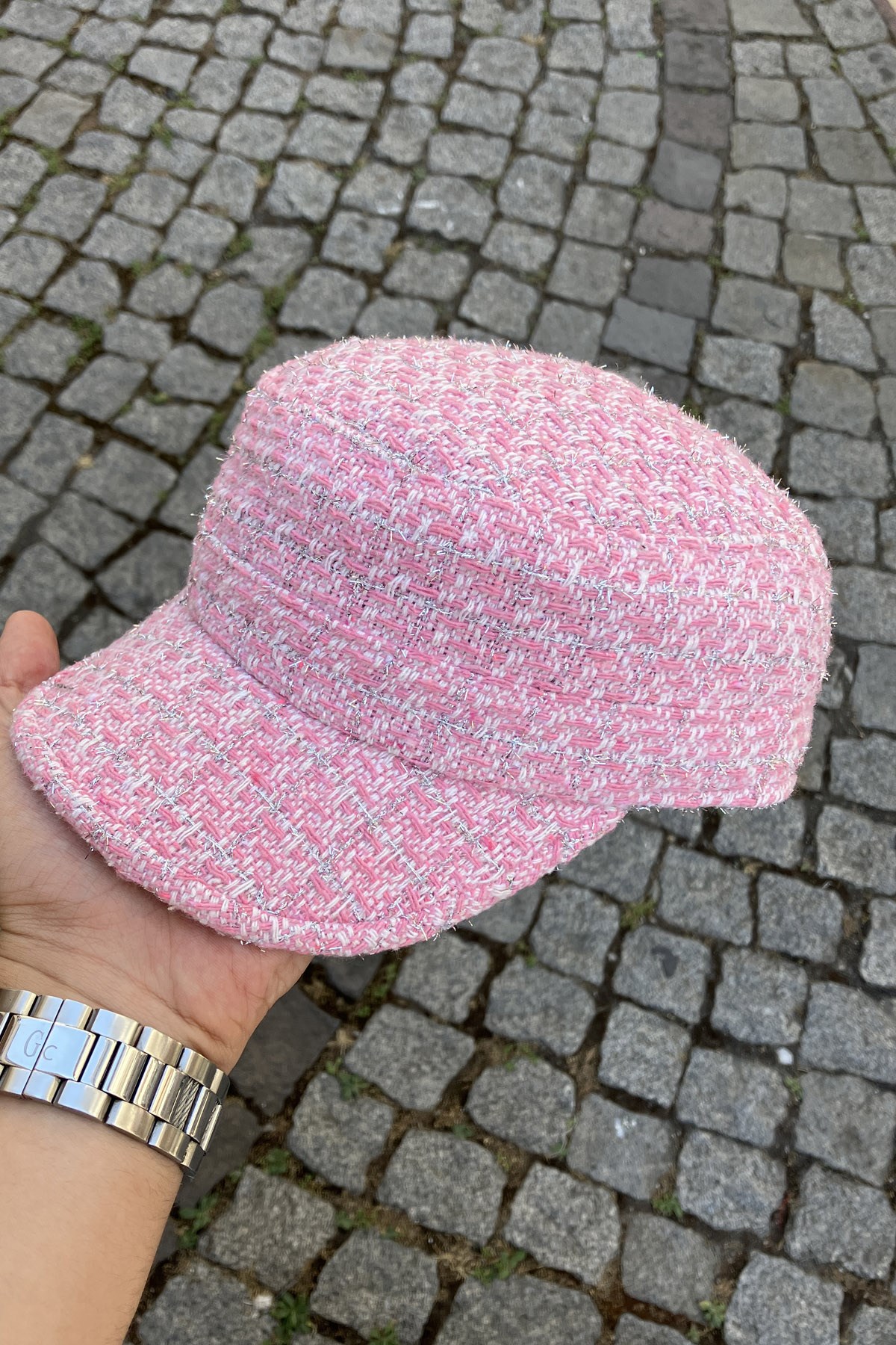 Paris Tweed Cadet Cap – Pink