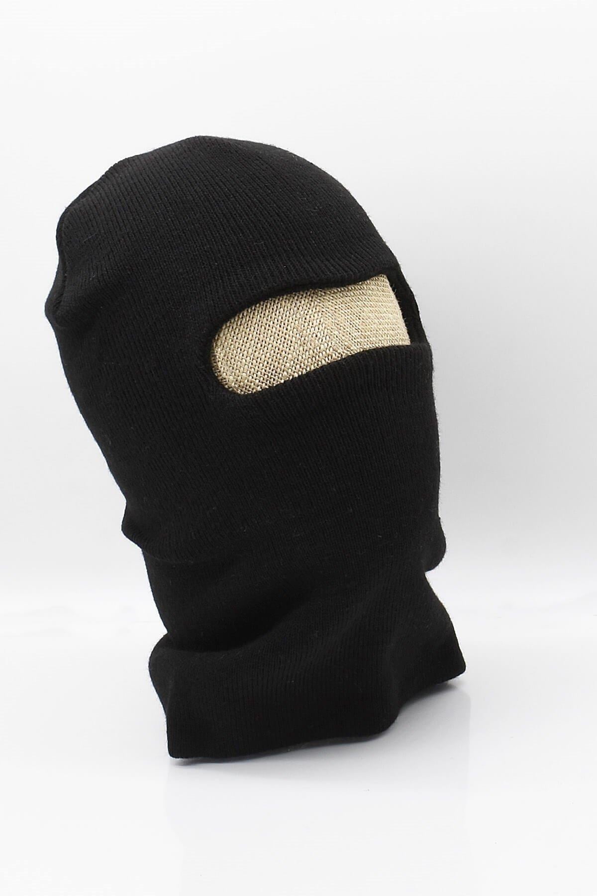 Siyah Balaclava Kar Maskesi Triko Bere Boyunluk 1 Adet