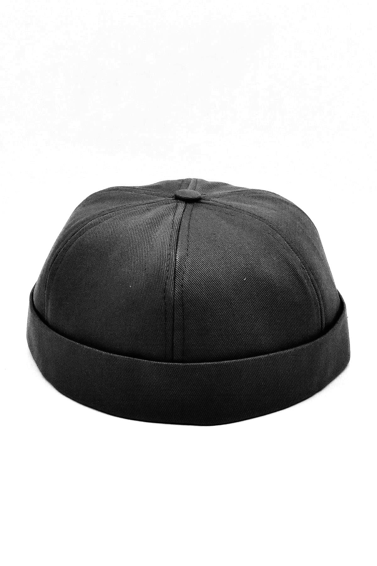Black Hiphop Docker Hat %100 Cotton Folded Cap