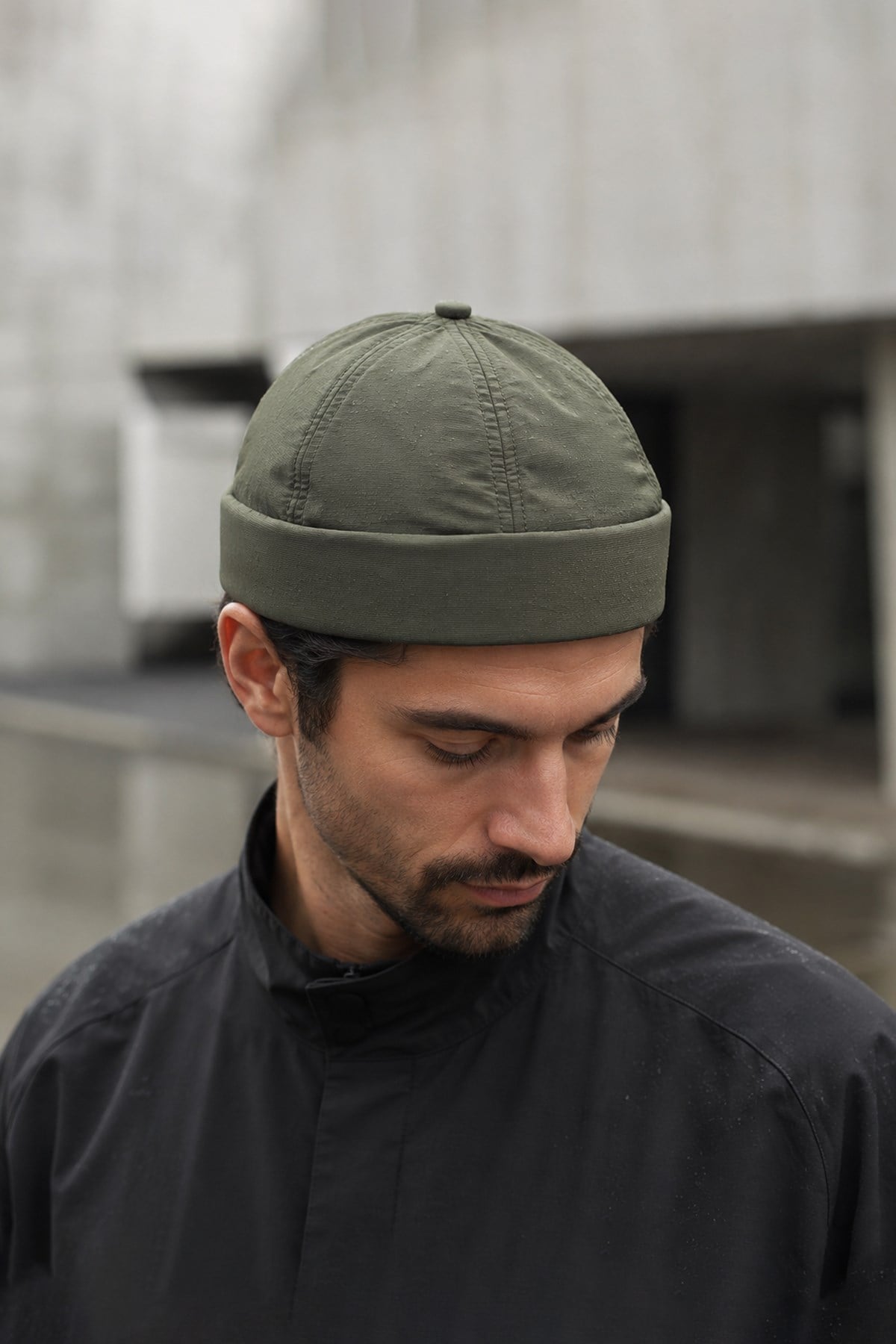 Teknik Kumaş Ayarlanabilir Docker Şapka – Deep Olive