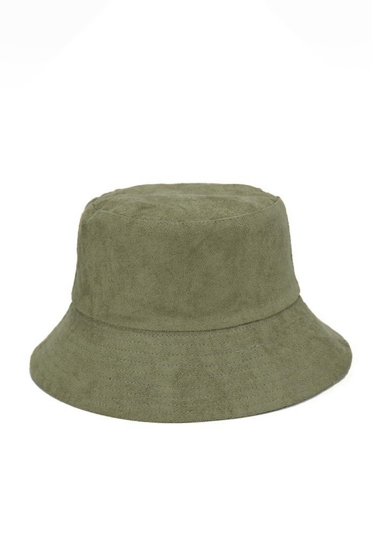 Külah Unisex Süet Dokulu Basic Kova Bucket Model Şapka KLH7479