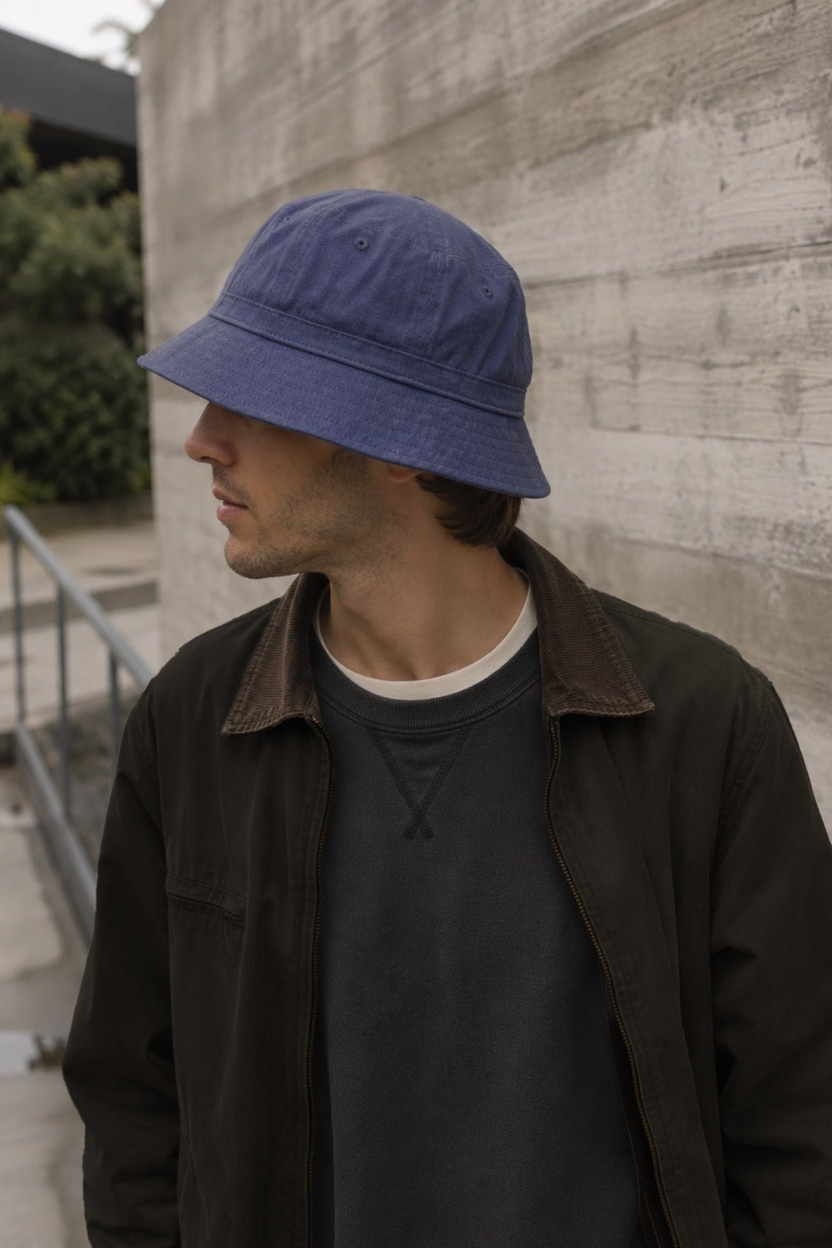 Külah Unisex Washed Navy Bucket Şapka Pamuklu Balıkçı Şapkası KLH7603