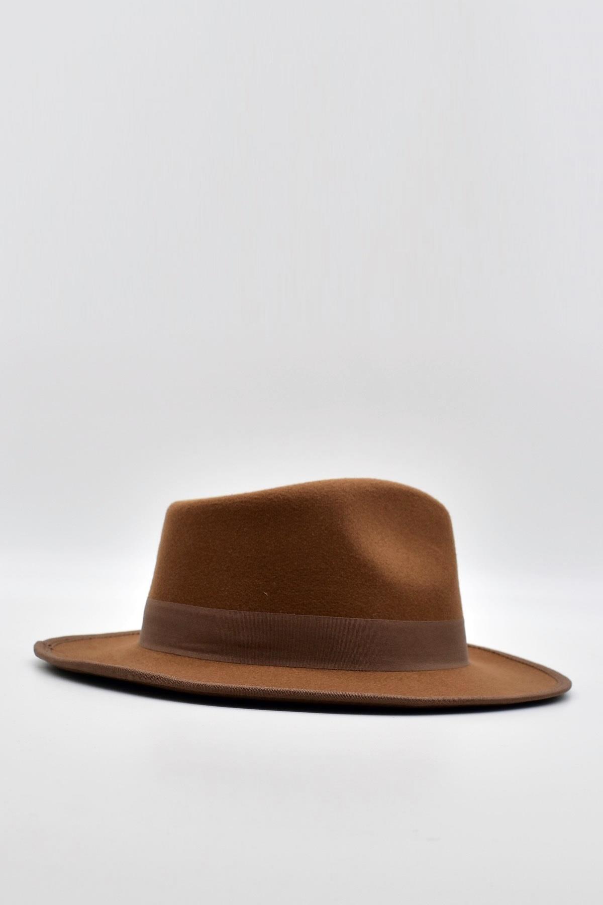 Vintage Mens Fedora Fedora Hat Panama English Trilby Flat Cap Taba