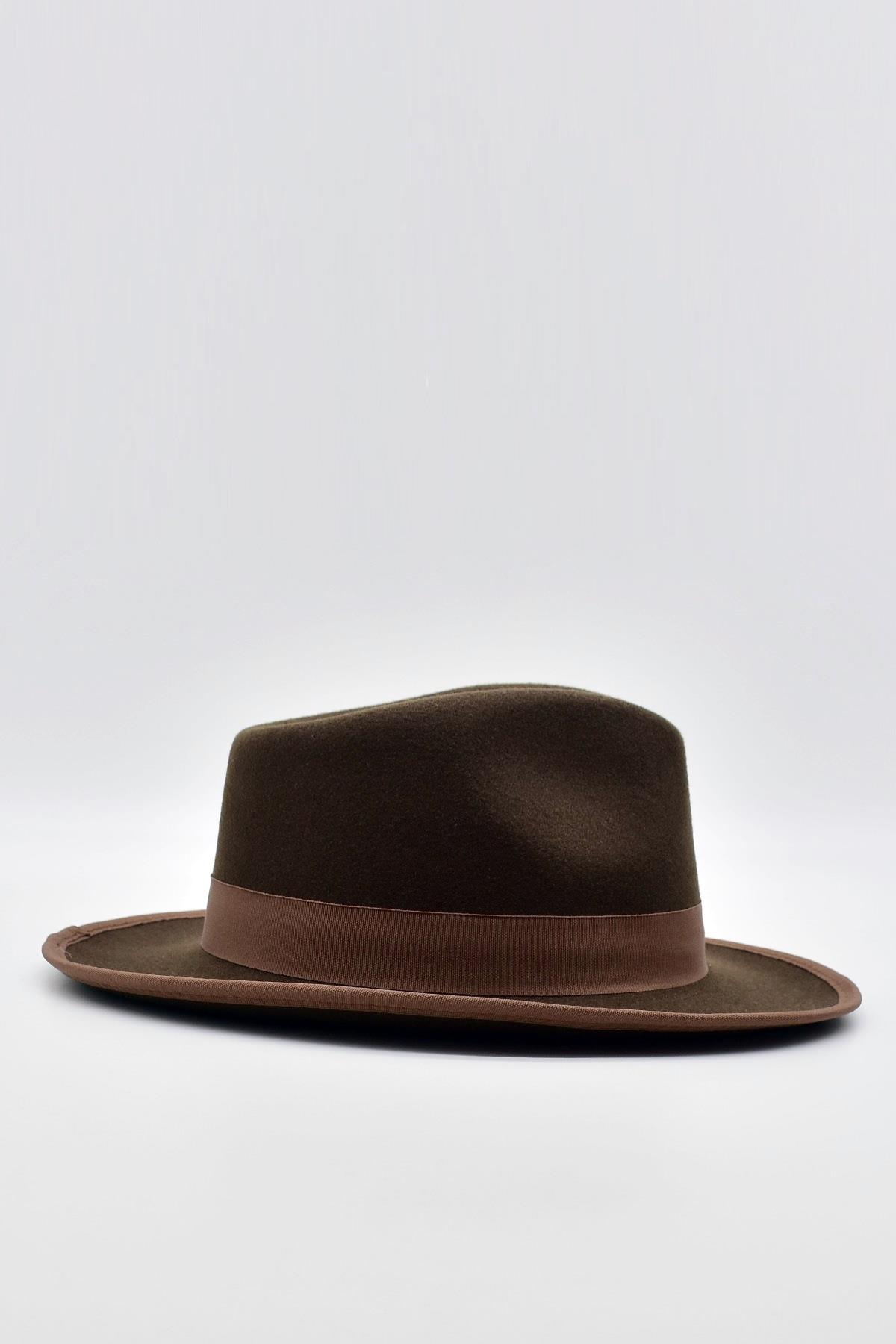 Vintage Mens Fedora Fedora Hat Panama English Trilby Flat Cap Brown