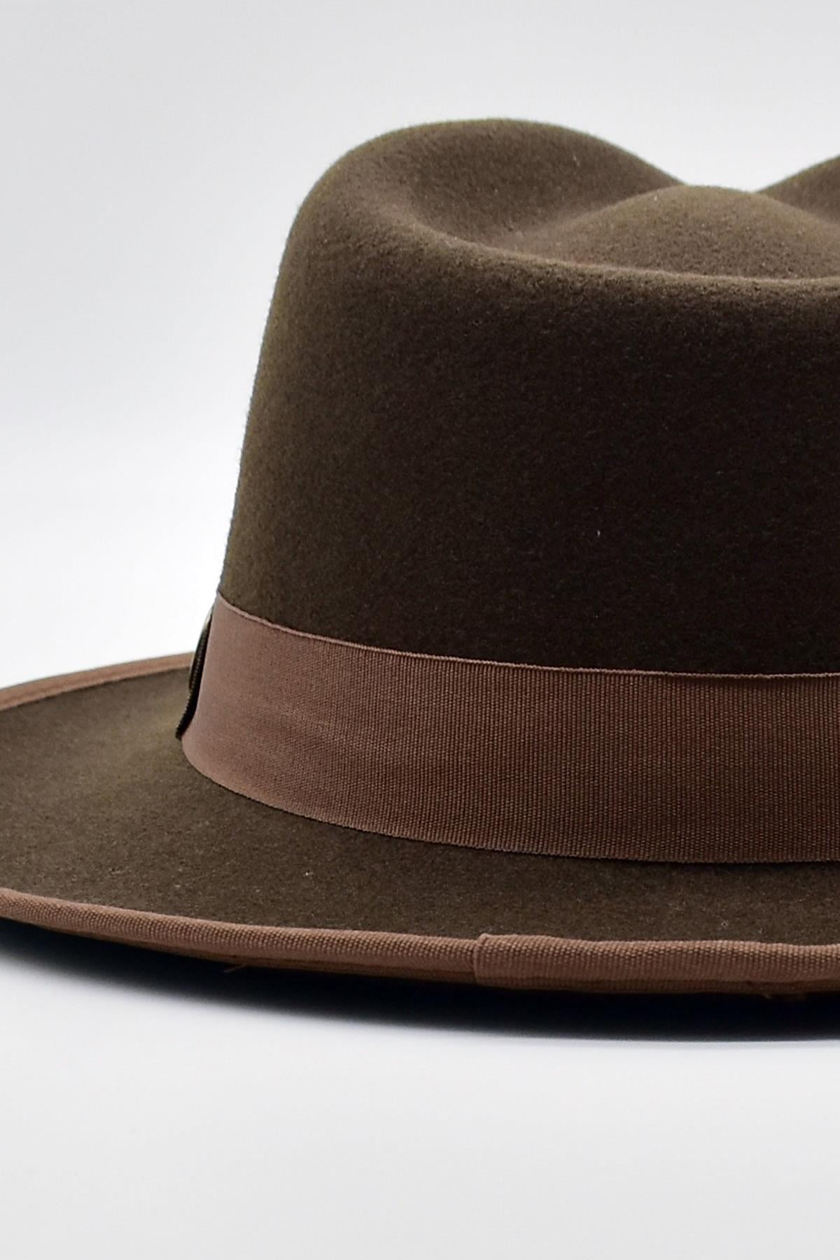Vintage Mens Fedora Fedora Hat Panama English Trilby Flat Cap Brown
