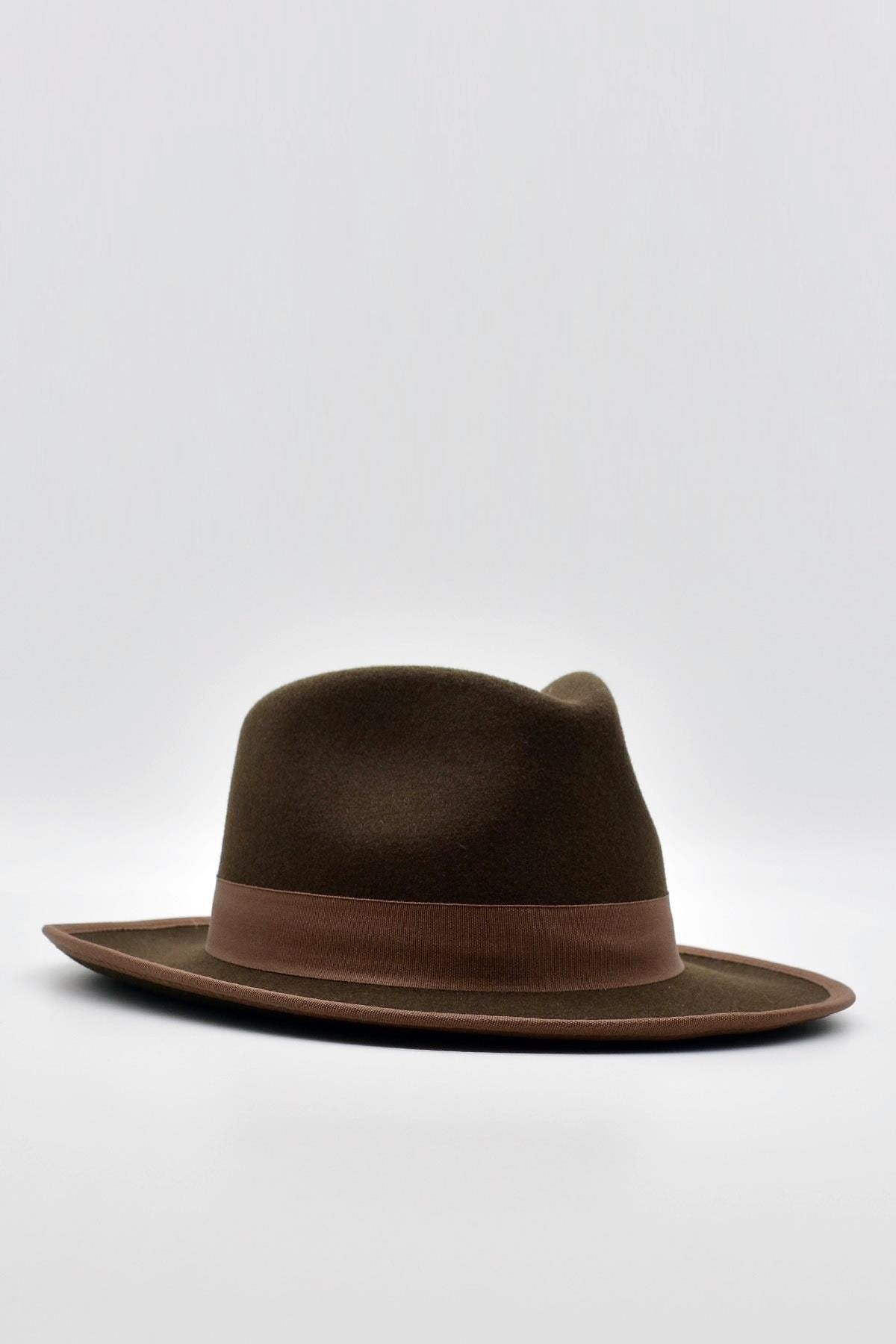 Vintage Mens Fedora Fedora Hat Panama English Trilby Flat Cap Brown