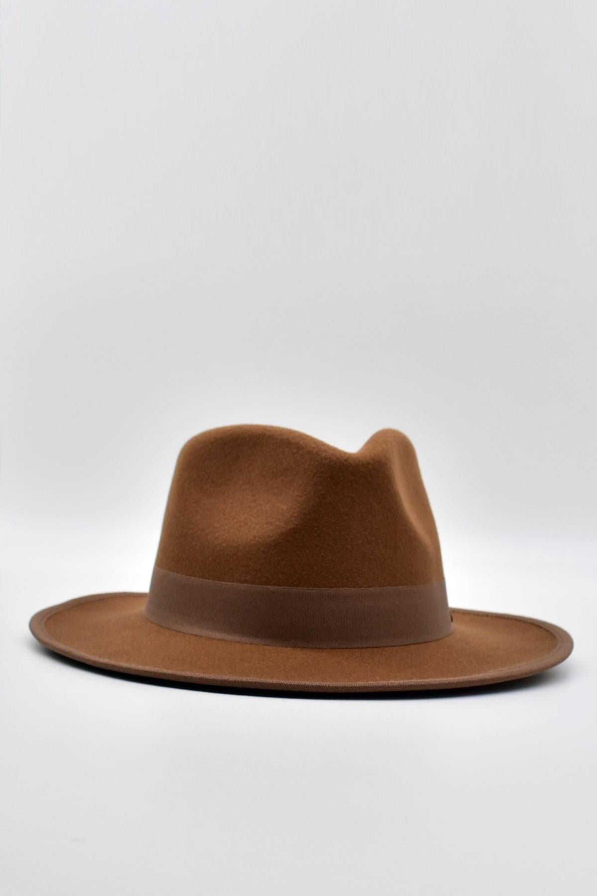 Vintage Mens Fedora Fedora Hat Panama English Trilby Flat Cap Taba