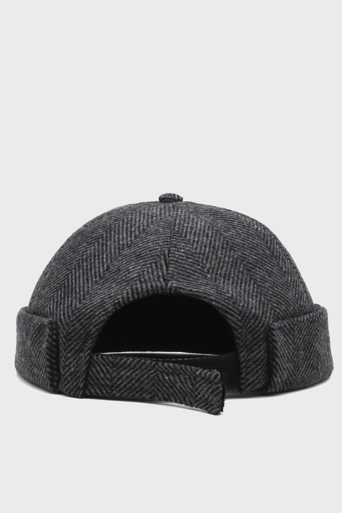 Koyu Gri Yünlü Hipster Bere Kışlık Docker Cap