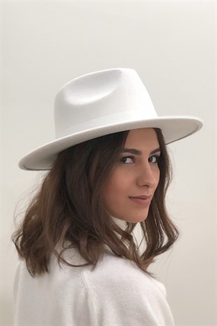 White Fedora Hat