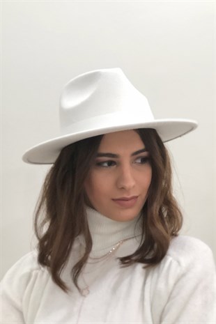 White Fedora Hat