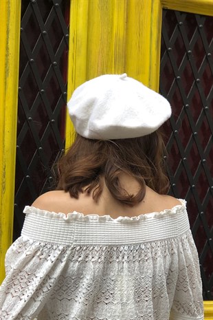 White Parisienne Beanie