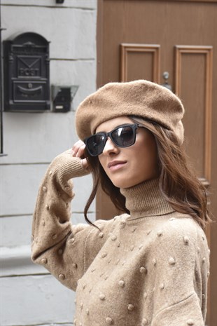 Mİd Brown Parisienne Beanie