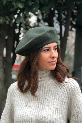 Khaki Parisienne Beanie