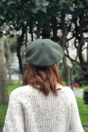 Khaki Parisienne Beanie