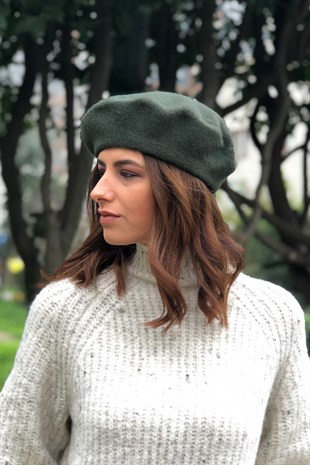 Khaki Parisienne Beanie