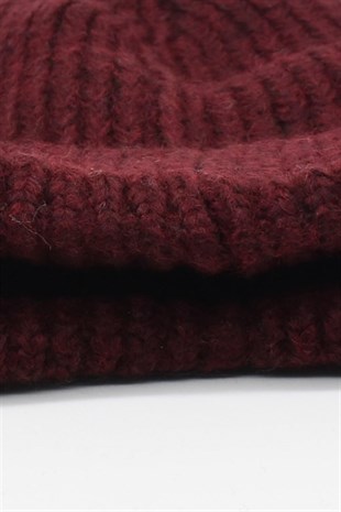 Womens Winter Beanie Burgundy