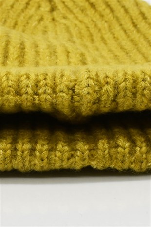 Womens Mustard Winter Beanie