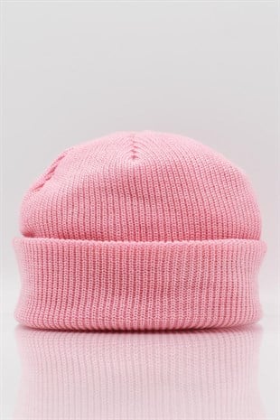 Womens Trend Retro Hip-Hop Docker Beanie Pink