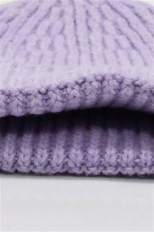 Kadın Yün Bere Lila