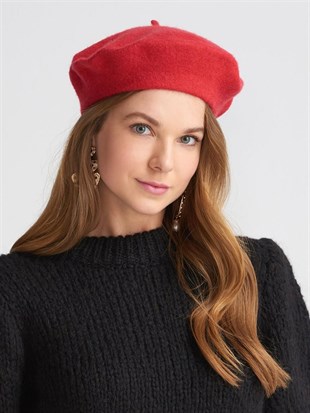 Parisienne Beanie Red French Style Hat