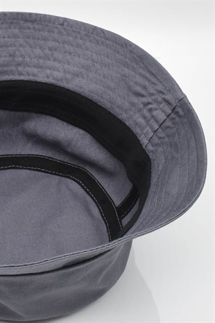 %100 Pamuk Antrasit Kova Balıkçı Şapka Bucket Hat