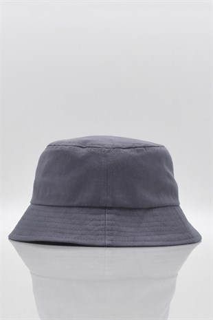 %100 Pamuk Antrasit Kova Balıkçı Şapka Bucket Hat