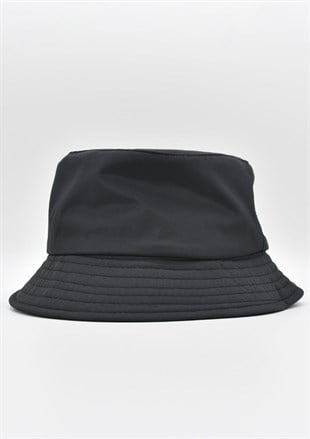 Waterproof Kışlık Trend Siyah Bucket Şapka