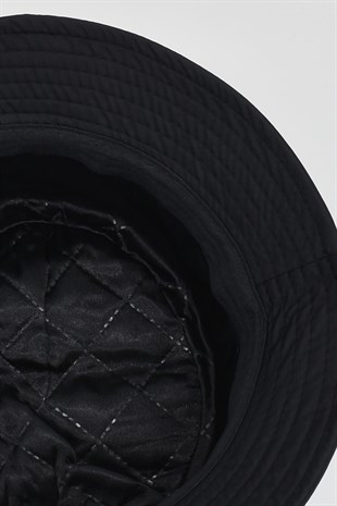 Waterproof Kışlık Trend Siyah Bucket Şapka