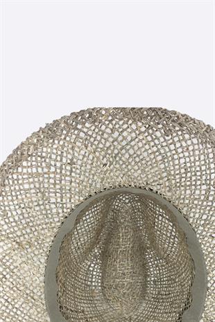 Womens Natural Seaweed Straw Panama Hat