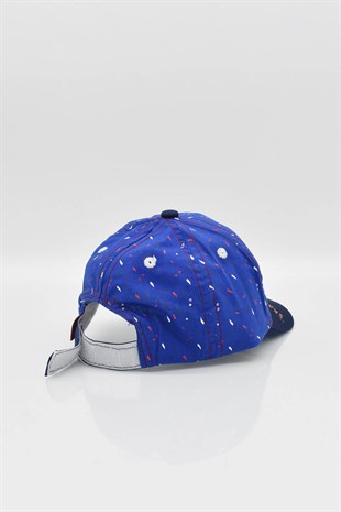 Skateboard Patterned Uv Protect Navy Hat 1-4 Age