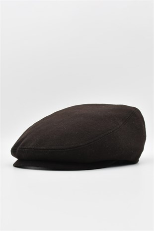 Erkek İngiliz Yün Kasket-Kahve