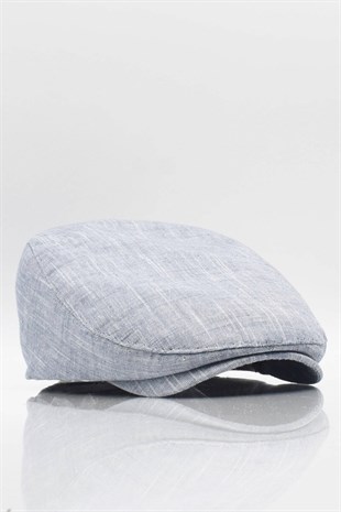 Mens Flat Cap Hat Sicilian Cotton Hat - Blue