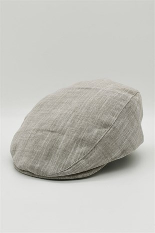 Erkek Kasket Sicilyalı Yazlık Pamuk Şapka - Bej